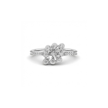 Petite Floral Cluster Diamond Ring