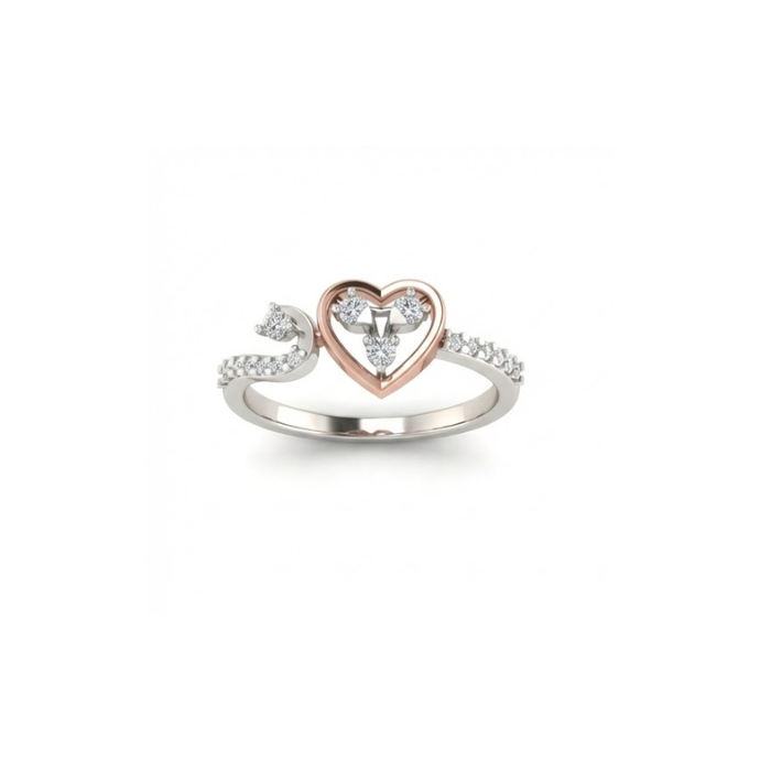Heart Motif Diamond Ring