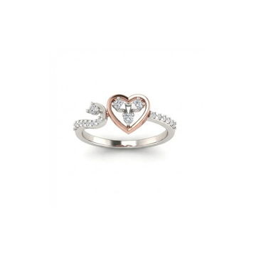 Heart Motif Diamond Ring