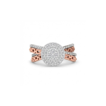 Grand Round Halo Multi-Layer Diamond Ring