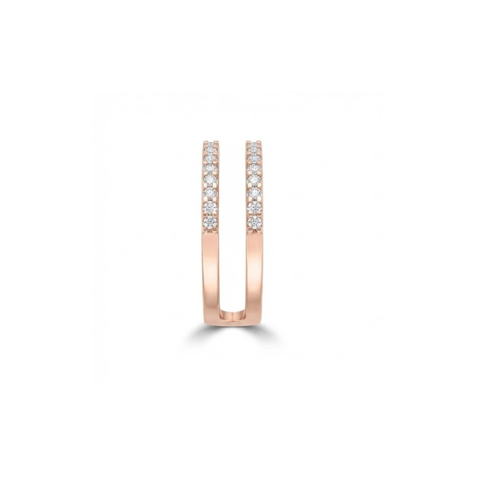 Dual Row Contemporary Diamond Ring