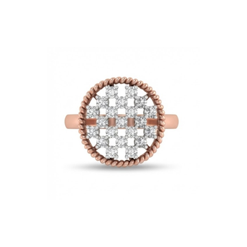 Round Cluster Dome Diamond Ring