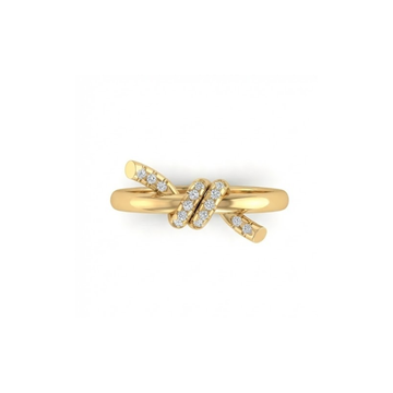 Twisted Diamond Accent Ring
