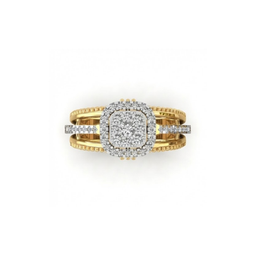 Cushion Halo Dual-Band Diamond Ring
