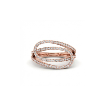 Multi-Layered Openwork Diamond Ring
