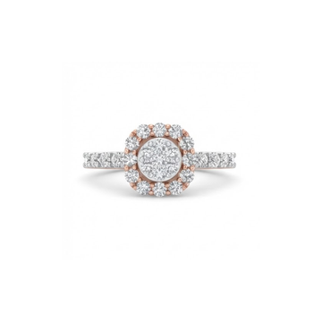 Floral Halo Diamond Ring