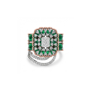 Emerald Halo Grand Designer Ring